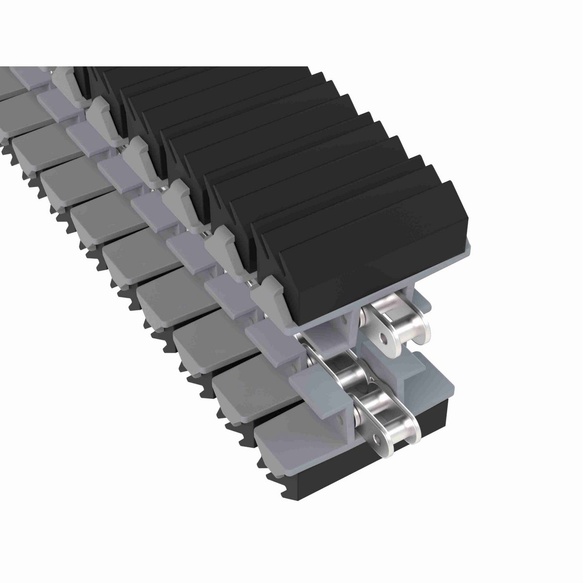 Rexnord 1873TAB SideGrip™ Side-flexing, Material: Silver Platinum Series, Width: 3.75in, Pitch: 1.5in - 81430551