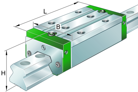 Направляющая качения с циркуляцией роликов INA RUE35-F-HL
