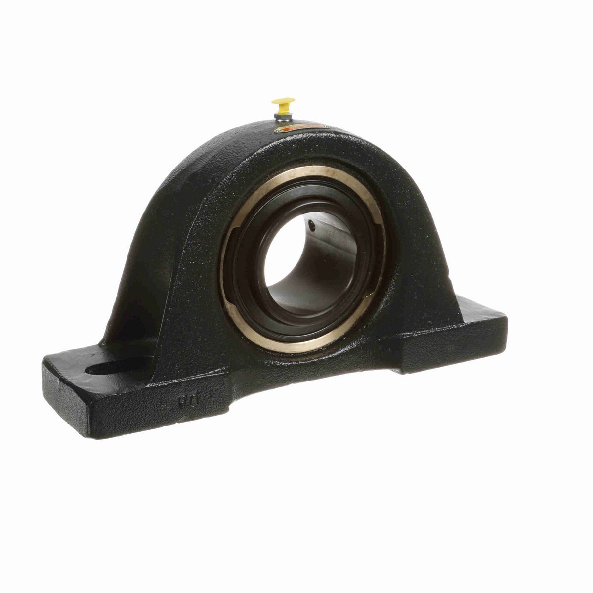 Sealmaster Mounted Cast Iron Two Bolt Pillow Block Ball Bearing - 52100 Bearing Steel, Black Oxided - Setscrew Lock - EMP-51