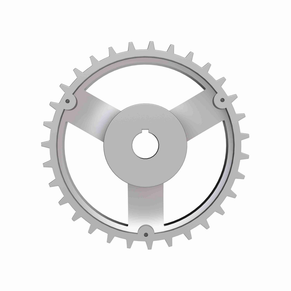 Rexnord 815 Series Solid One Piece Cast Iron Sprocket with 31 Teeth and a 1in Round Shaft-Ready Bore with Keyway & Setscrew - 401-165-24