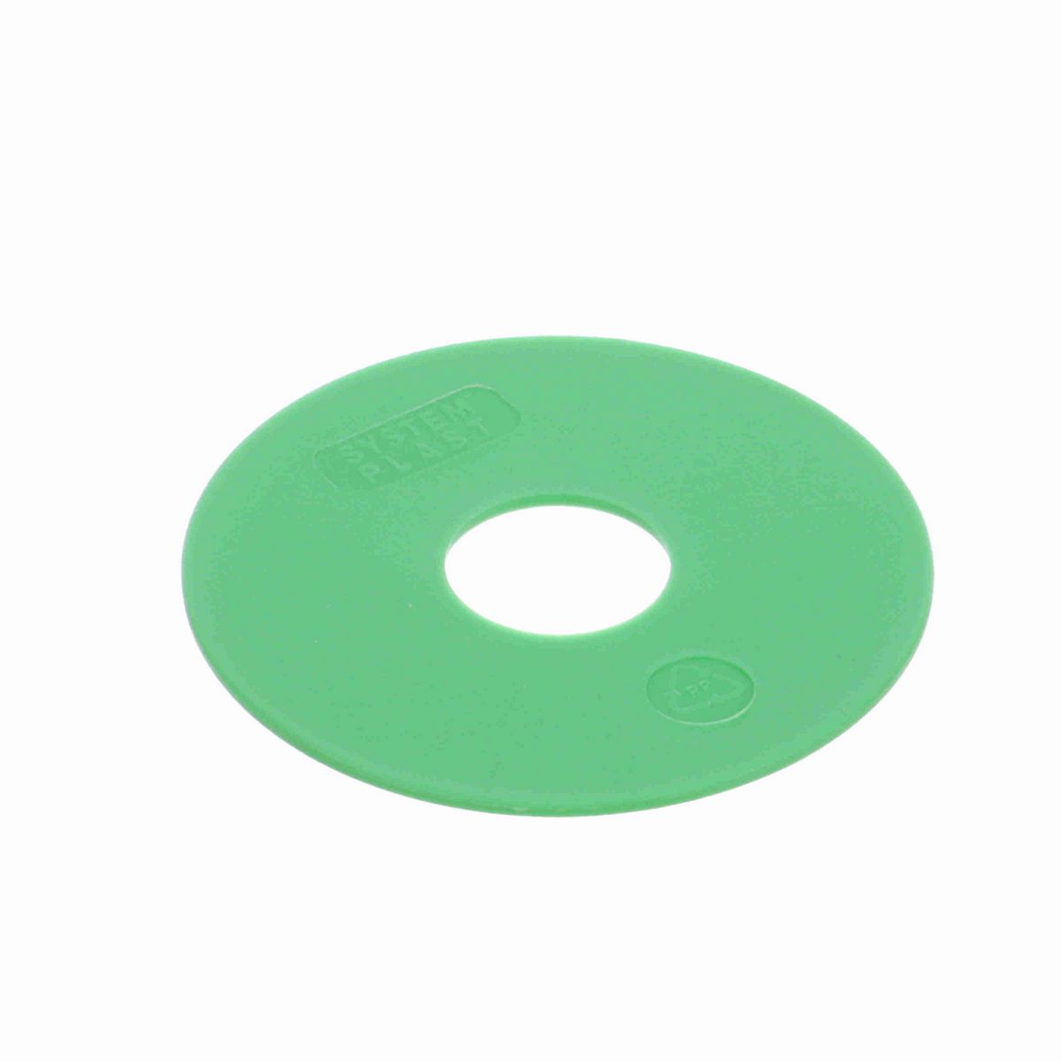 System Plast Flange; OD: 70-mm, Shaft Dia: 20-mm, Length: 2-mm, Color: Green - F-70B20ML2-PPG
