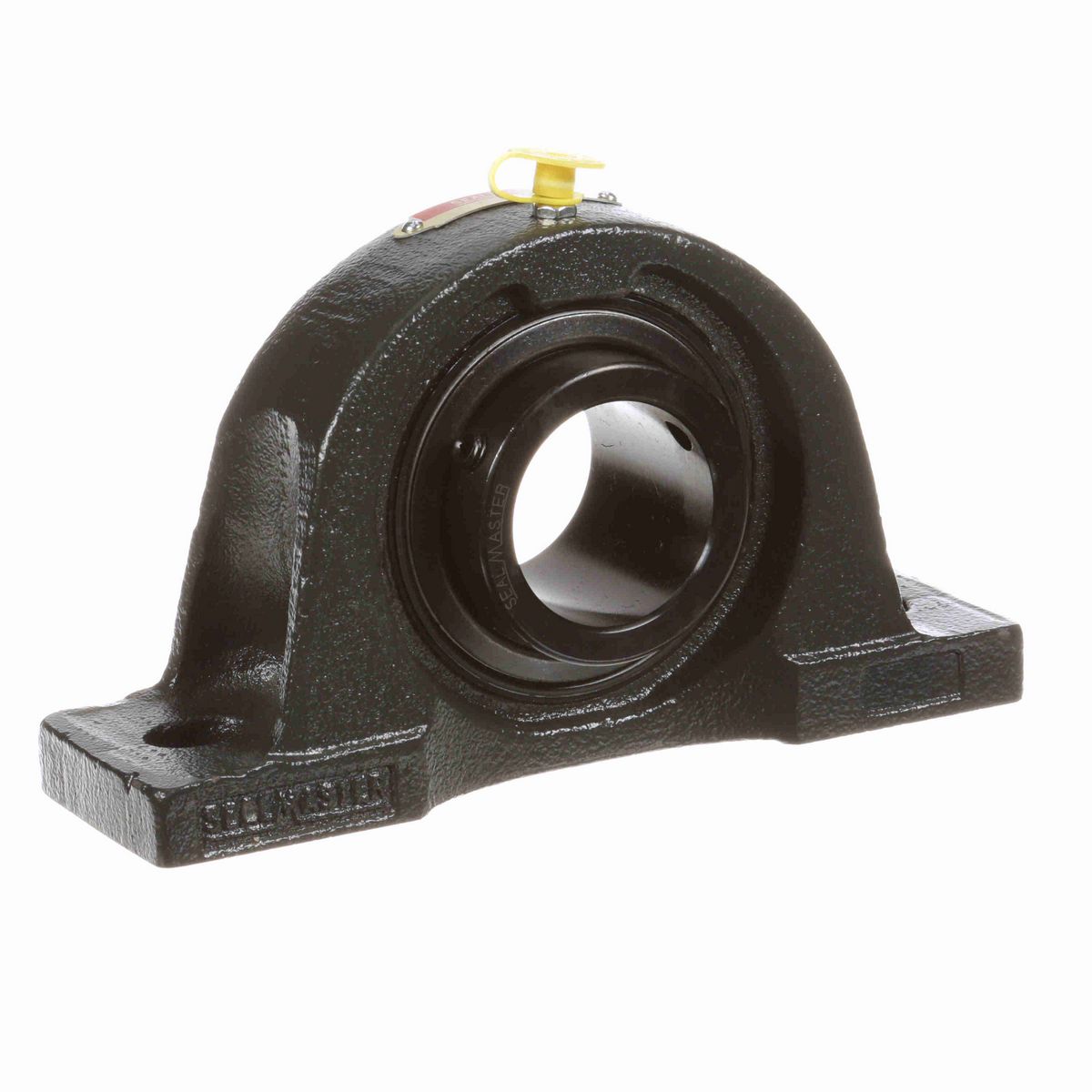 Sealmaster Mounted Cast Iron Two Bolt Low Base Pillow Block Ball Bearing - 52100 Bearing Steel, Black Oxided - Setscrew Lock - NPL-28