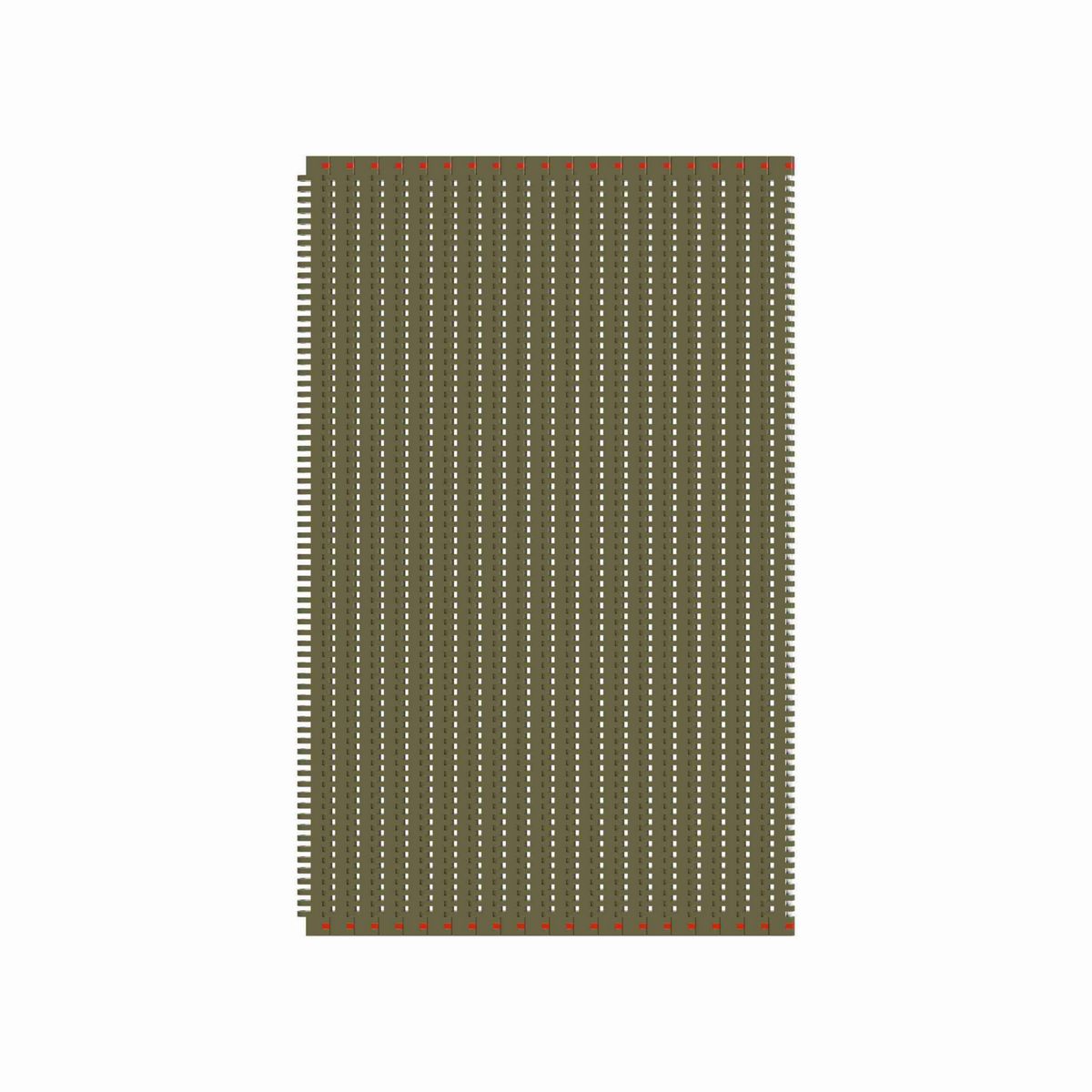 Rexnord 8505 Straight Running Flush Grid, Material: Khaki High Temperature, Width: 48in, Pitch: 0.75in - 10713509