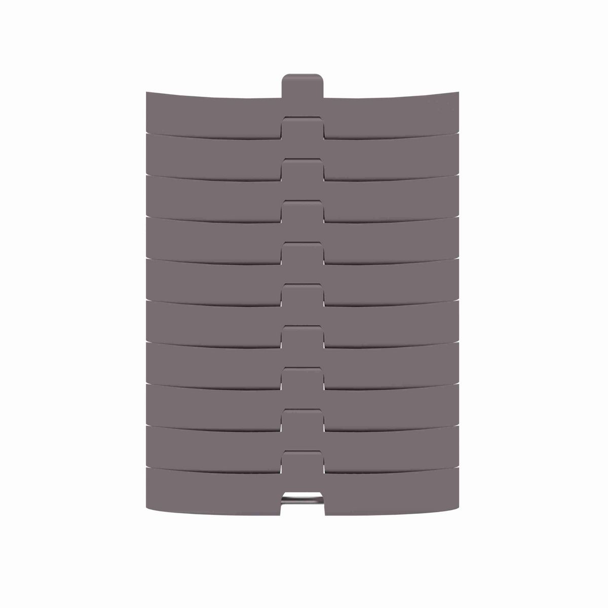 Rexnord 1050 FTLPC Side-flexing Solid Top, Material: Brown High Performance, Width: 7.5in, Pitch: 1in - 81429724