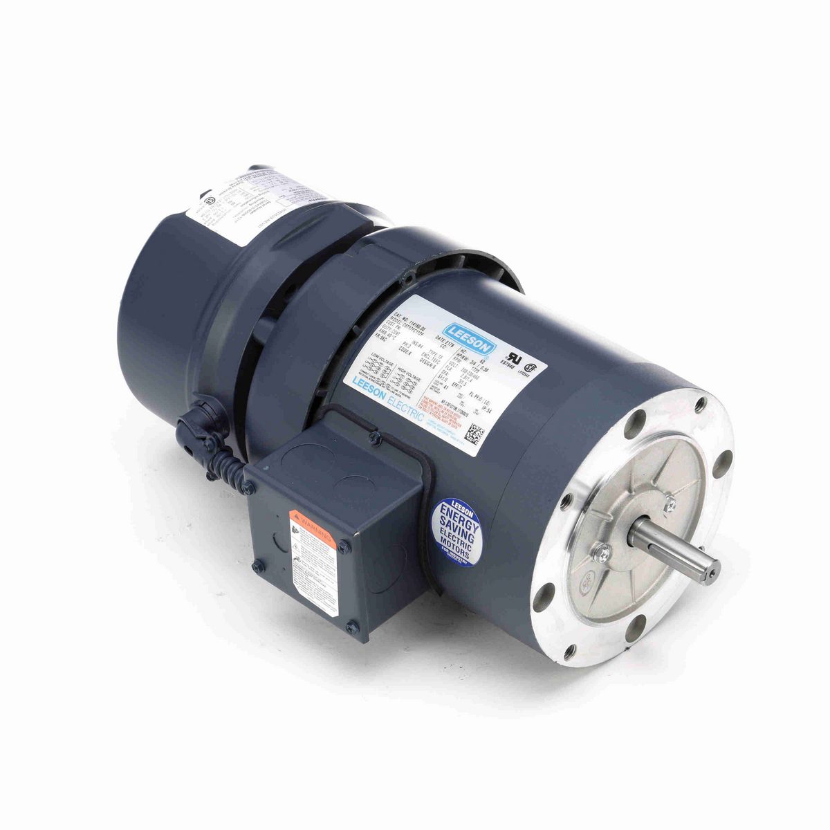LEESON Brake Motor, 0.75 HP, 3 Ph, 60 Hz, 230/460 V, 1800 RPM, 56C Frame, TEFC - 114160.00