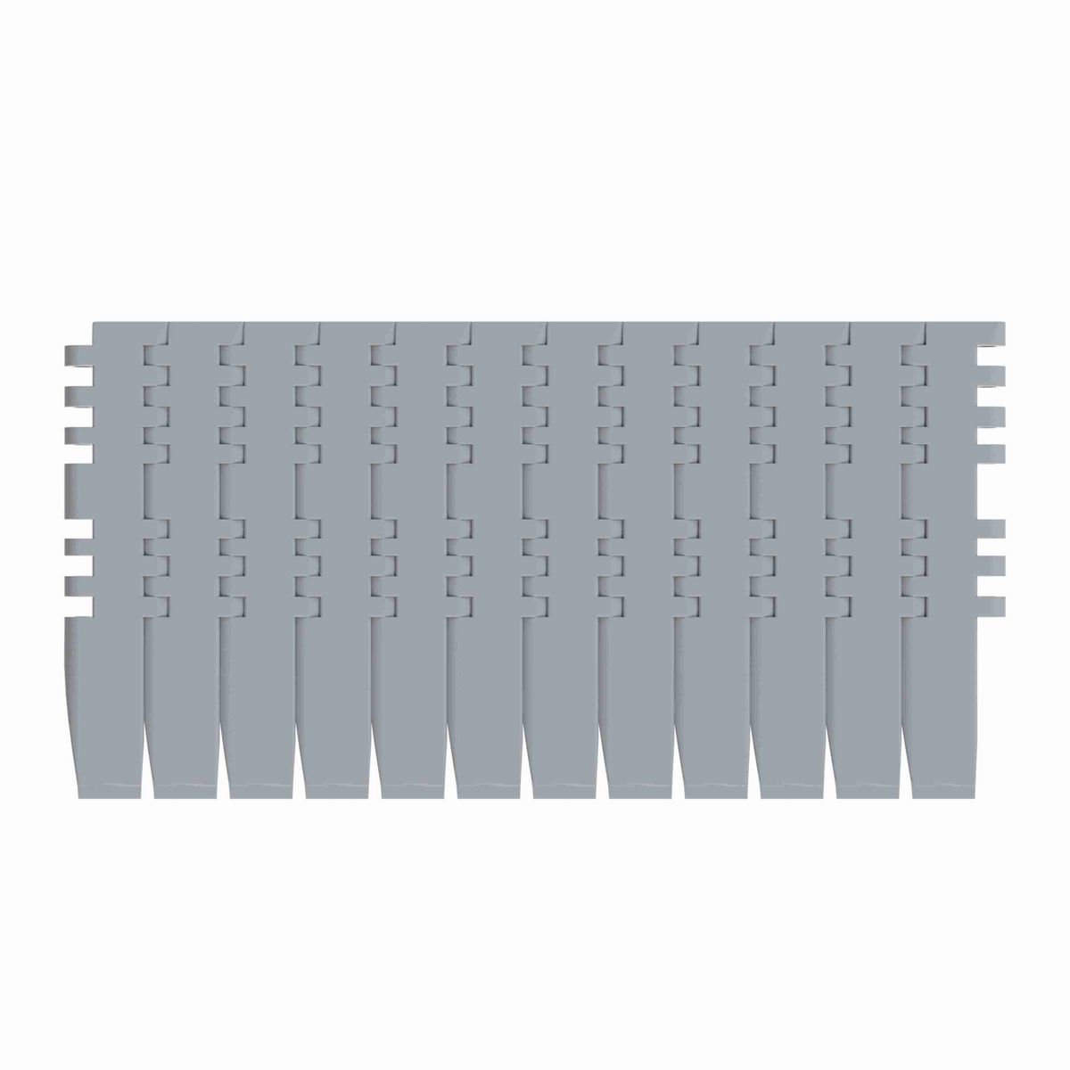 Rexnord 7705DTS Straight Running DTS®, Material: Silver Platinum Series™ X, Width: 4.5in, Pitch: 1in - 10295779