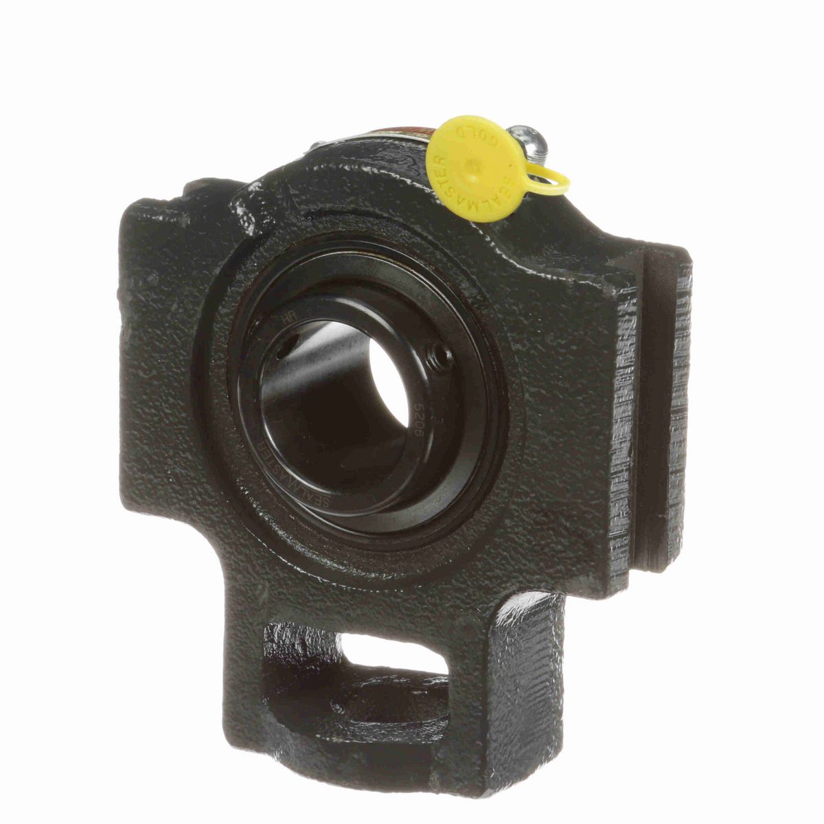Sealmaster Mounted Cast Iron Wide Slot Take Up Ball Bearing - 52100 Bearing Steel, Black Oxided - Setscrew Lock - ST-206