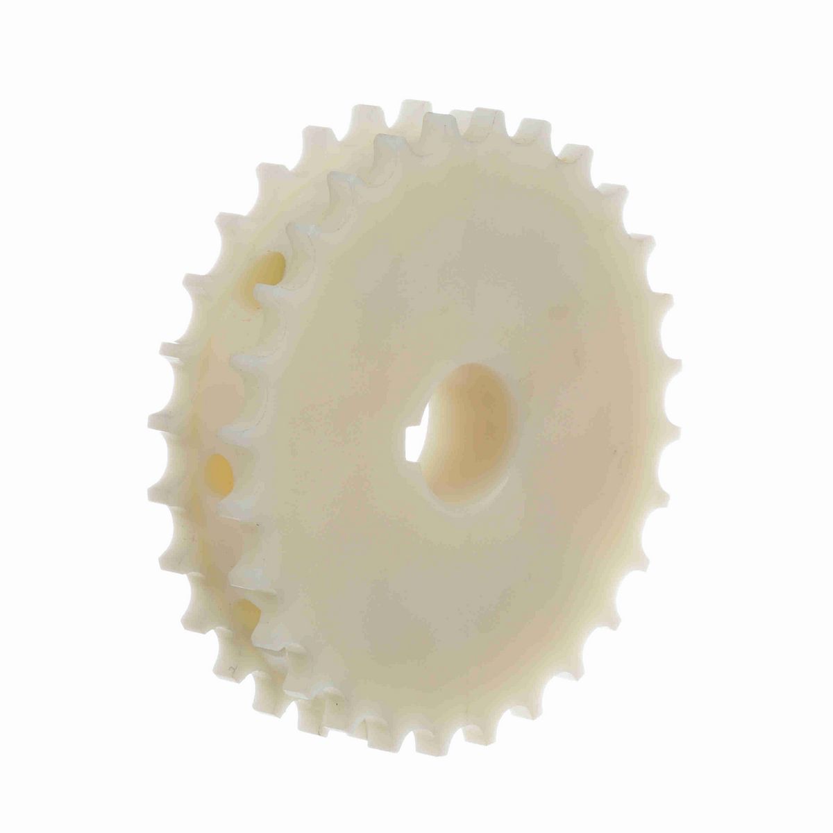 System Plast 2120 Series Split Machined Sprocket with 28 Teeth, a 1in Round Shaft-Ready Bore and Setscrew - 2120-28R1-DMS-SS