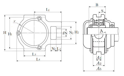 Фланцевый подшипниковый узел NTN CM-UCT215