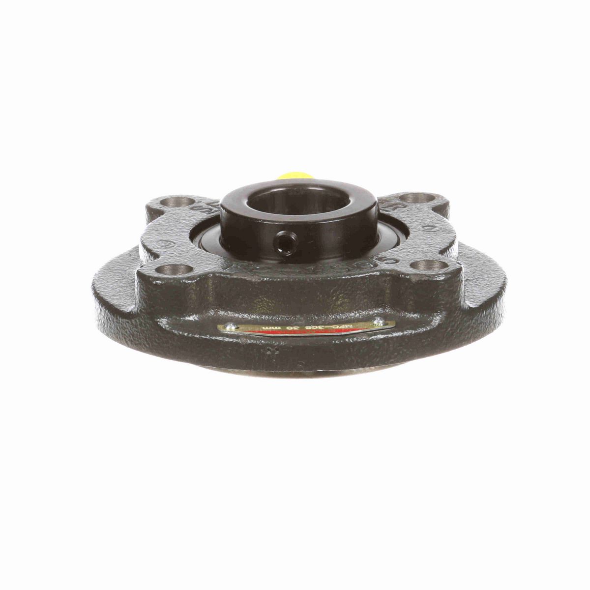 Sealmaster Mounted Cast Iron Flange Cartridge Ball Bearing - 52100 Bearing Steel, Black Oxided - Setscrew Lock - MFC-306