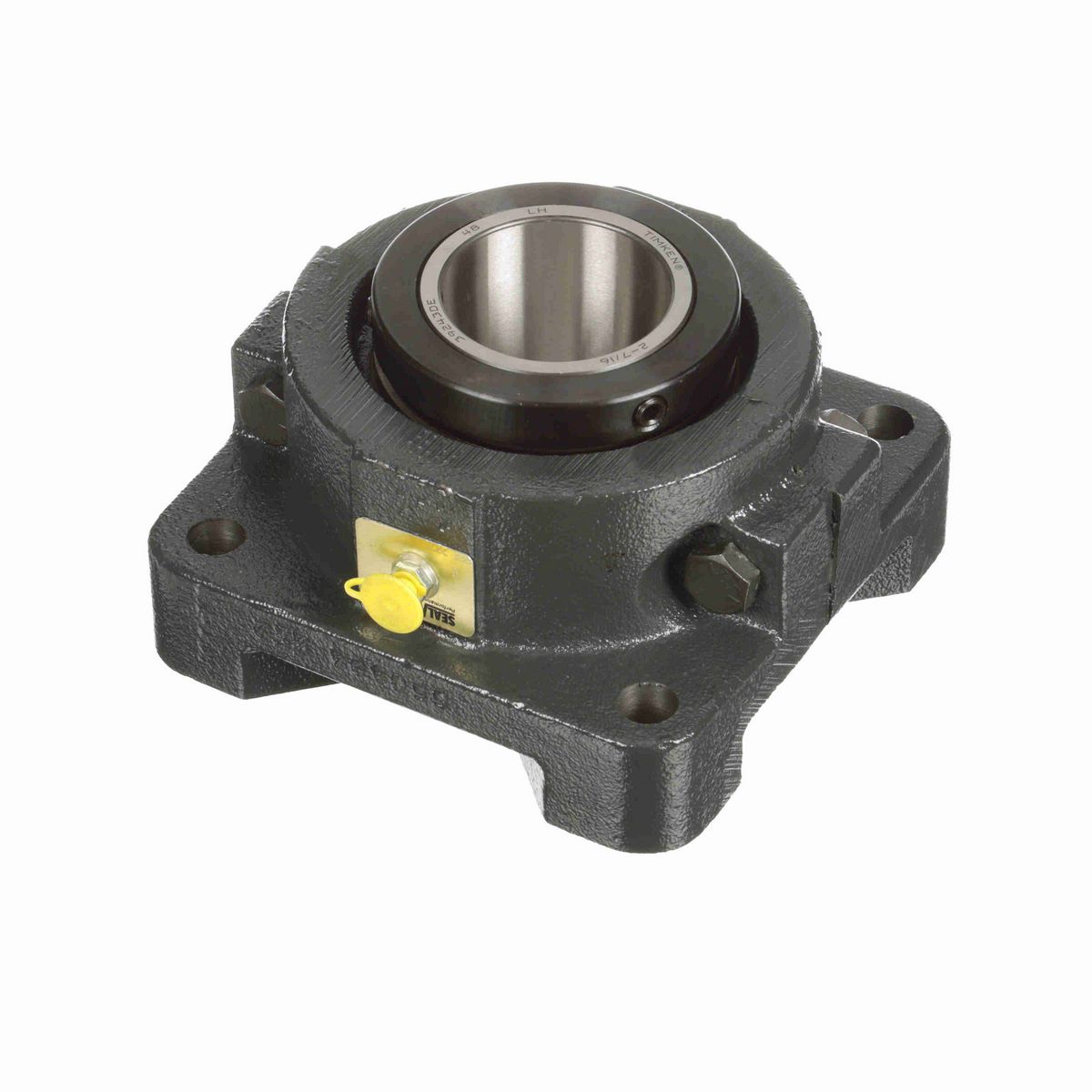 Sealmaster Mounted Cast Iron Four Bolt Flange Tapered Roller - 52100 Bearing Steel - Double Collar Mount Lock - RFB 207C