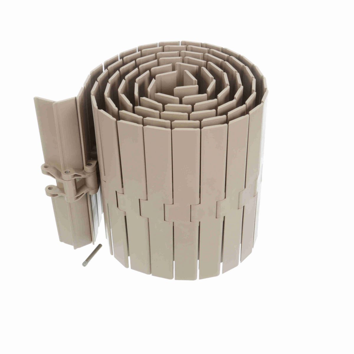 System Plast 8257 Straight Running Solid Top, Material: Tan Low Friction, Width: 12in, Pitch: 1.5in - LF8257-K1200