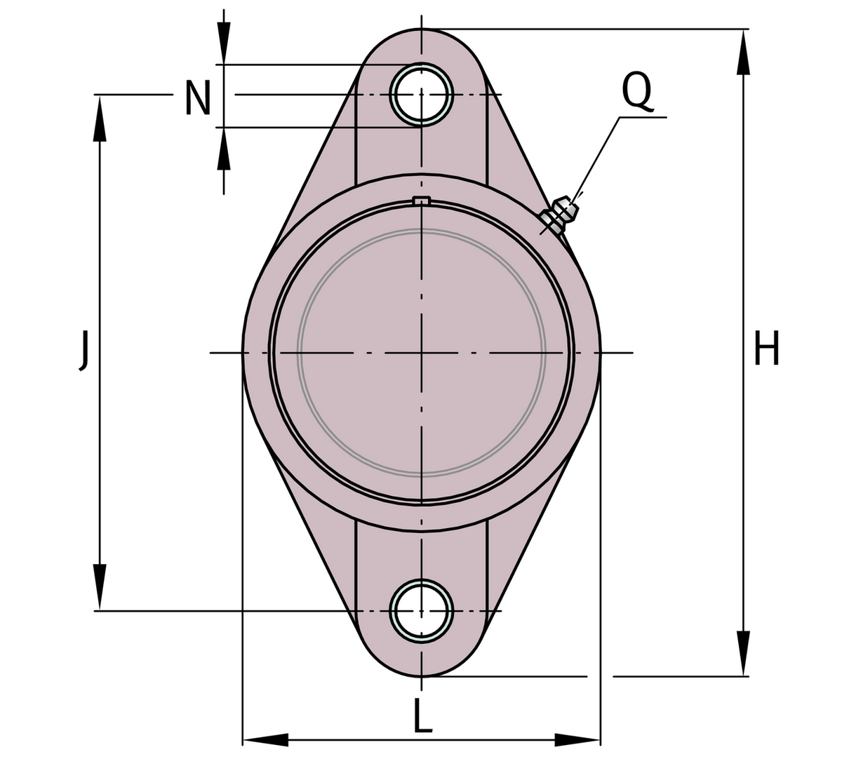 Фланцевый корпус INA RCJTY25-TV-VA-FD
