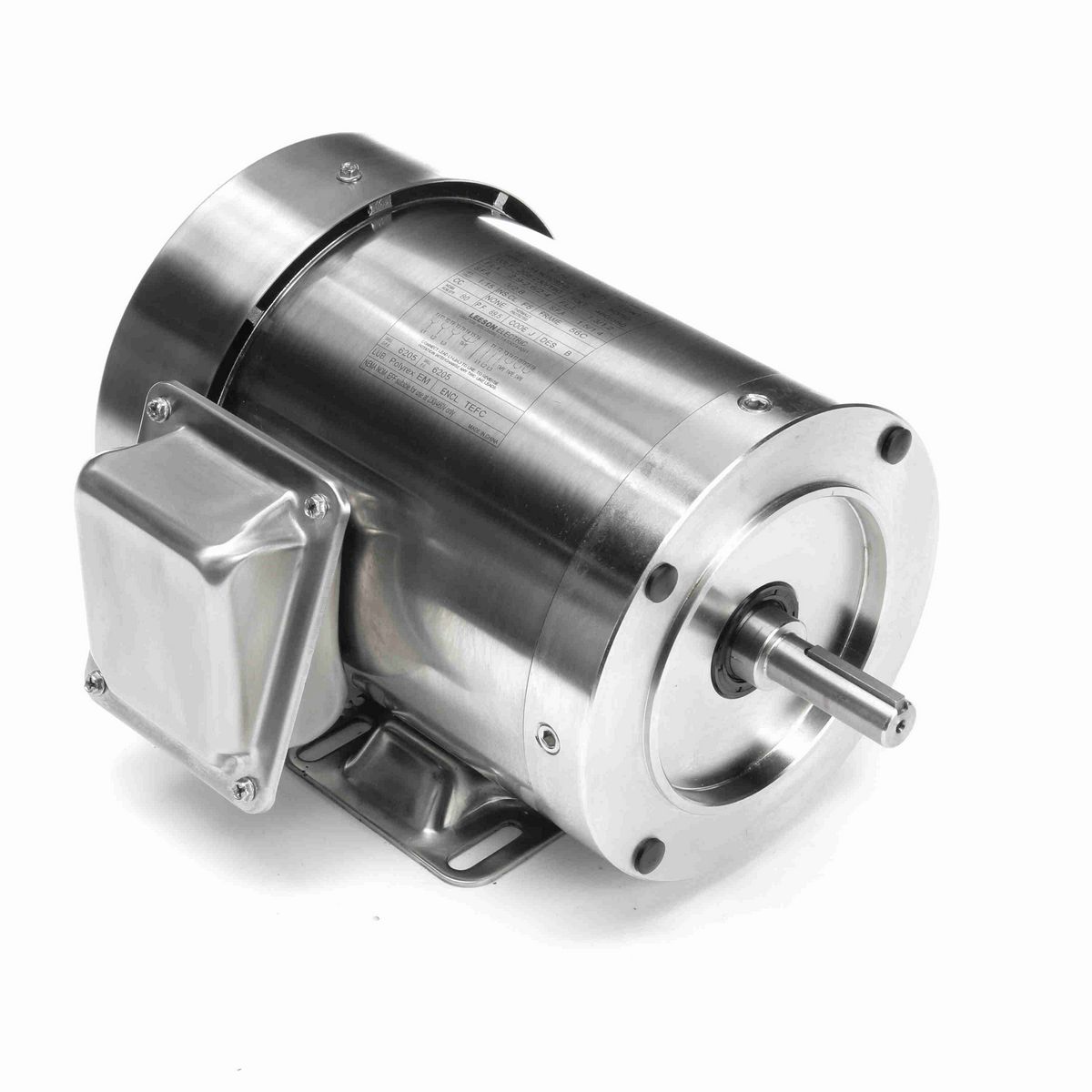 LEESON SST Duck™ General Purpose Motor, 1 & 0.75 HP, 3 Ph, 60 & 50 Hz, 230/460 & 190/380 V, 3600 & 3000 RPM, 56HC Frame, TEFC - 191209.00