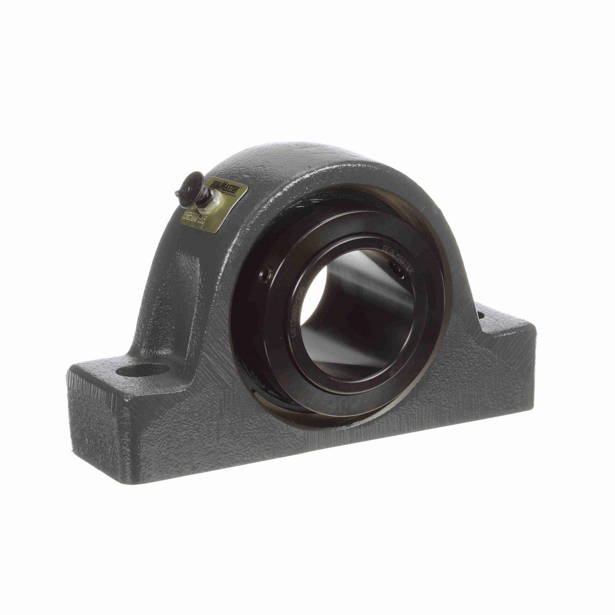 Sealmaster Mounted Cast Iron Two Bolt Pillow Block Spherical Roller - 52100 Bearing Steel, Black Oxided - Collar Mount Lock - USRB5000-208