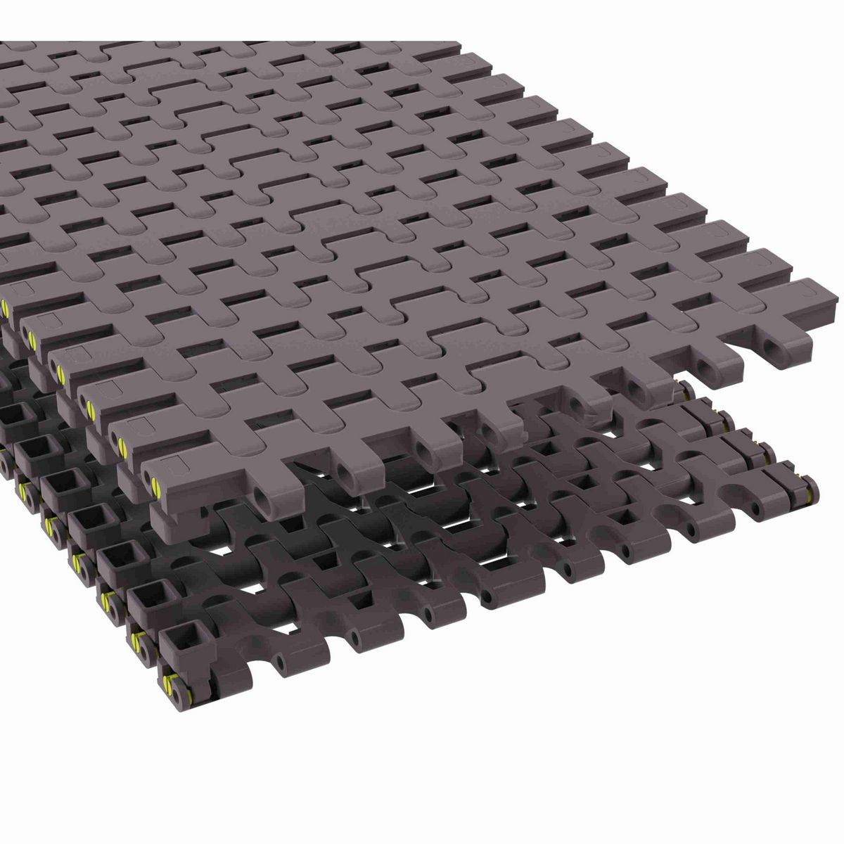 Rexnord 7956GT Side-flexing Flush Grid, Material: Brown High Performance, Width: 12in, Pitch: 1.25in - 10324701
