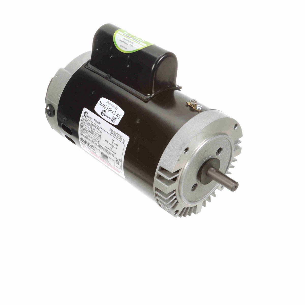 Century Pool Pump Motor, 3.0 HP, 1 Ph, 60 Hz, 208-230 V, 3600 RPM, Y56C Frame, DP - B817