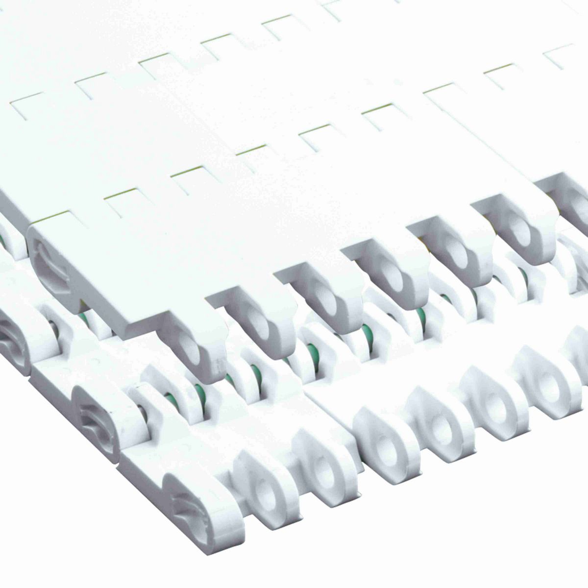 Rexnord 2015 Straight Running Solid Top, Material: Fryer Temperature Resistant (Black), Width: 1in, Pitch: 2in - 114-5570-13