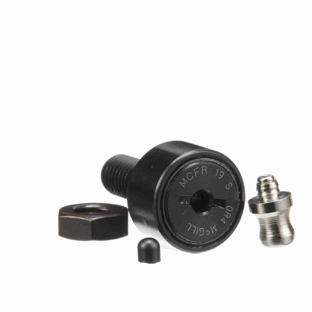 Опорный ролик с цапфой McGill CAMROL MCFR 19 S, бочкообразный, с уплотнением, со шлицем под отвёртку, метрический