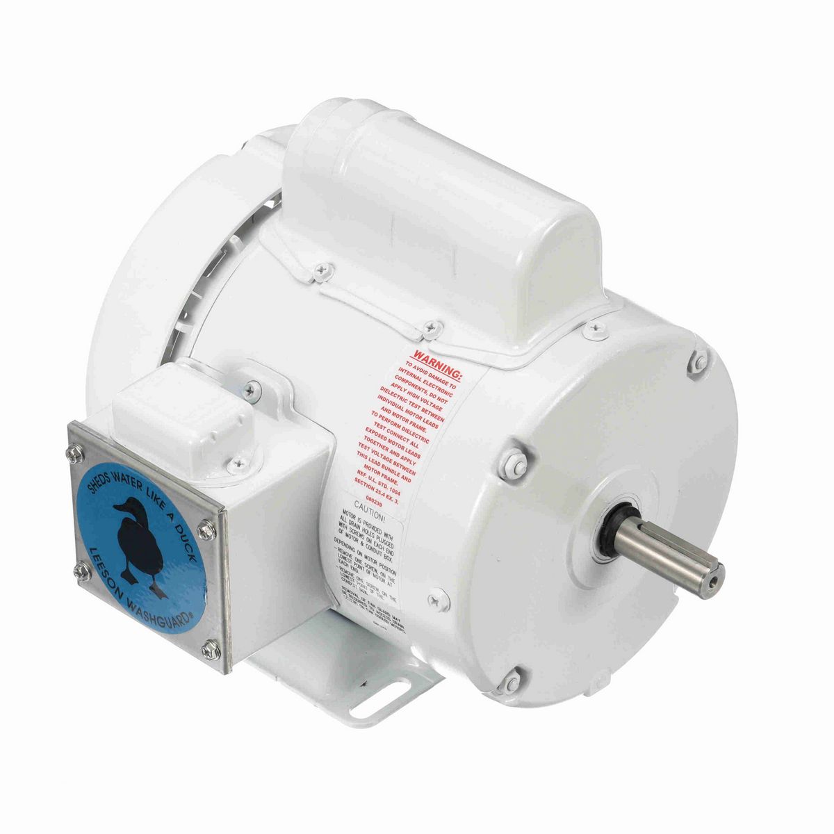 LEESON White Duck™ General Purpose Motor, 0.50 HP, 1 Ph, 60 Hz, 115/230 V, 1800 RPM, 56 Frame, TEFC - 112431.00