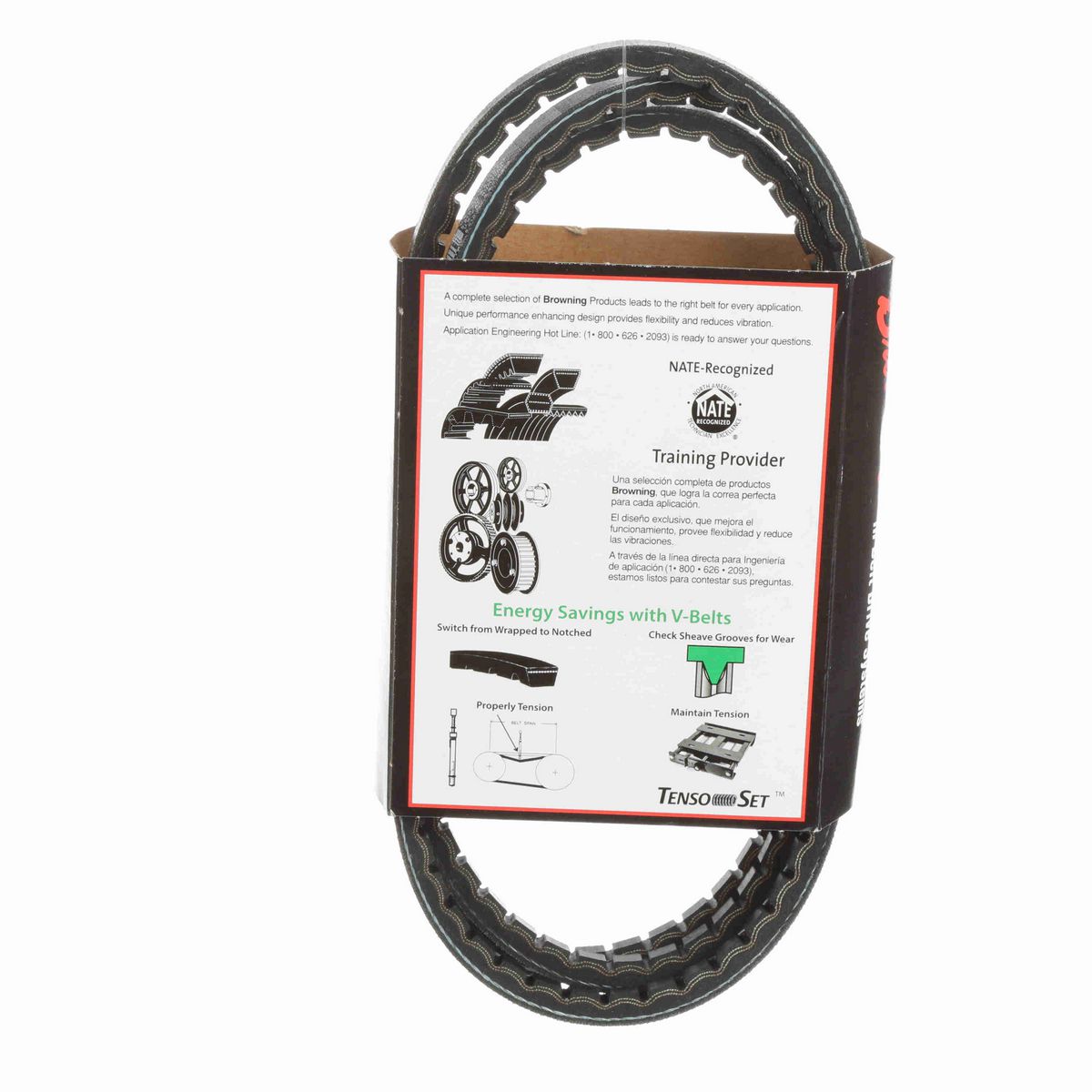 Browning EPDM Notched Belt 98% Efficient - 3VX750