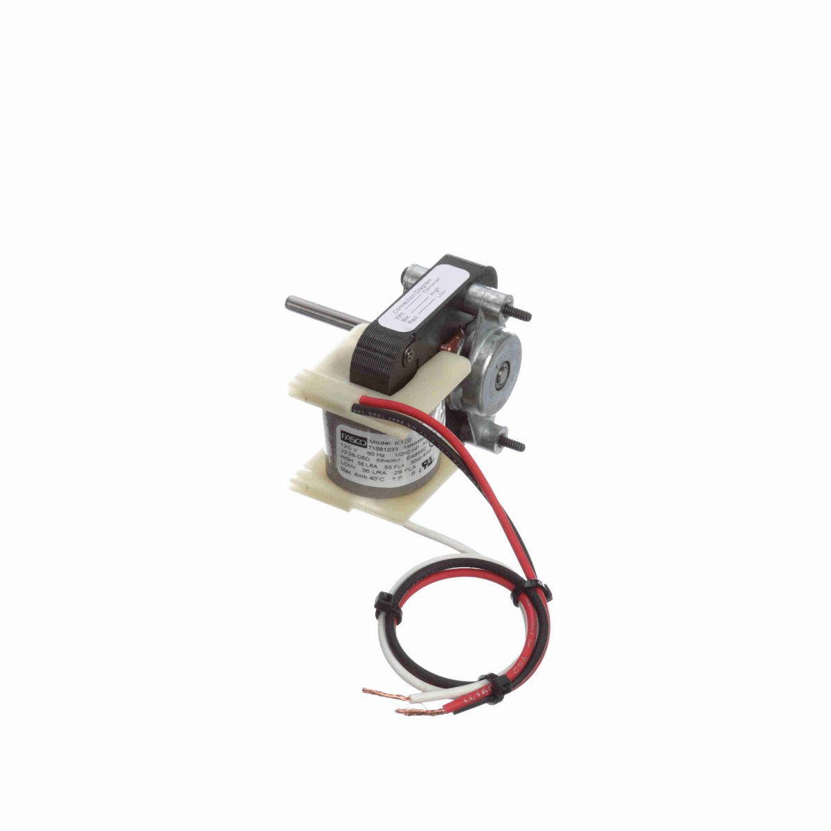 FASCO 1/260 HP C-Frame / Skeleton Motor, 3000 RPM, 2 Speed, 120 Volts, , OAO - K120