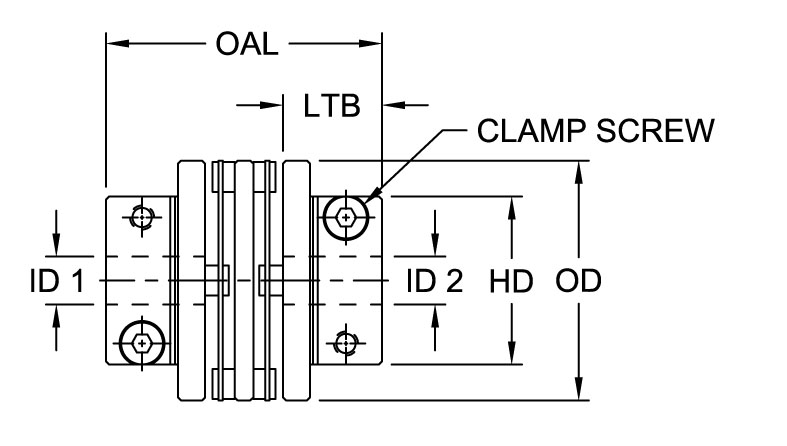 MDS Series - Mini Disc Spacer Clamp Style Couplings - Inch (Imperial) Bores Timken 68514477164
