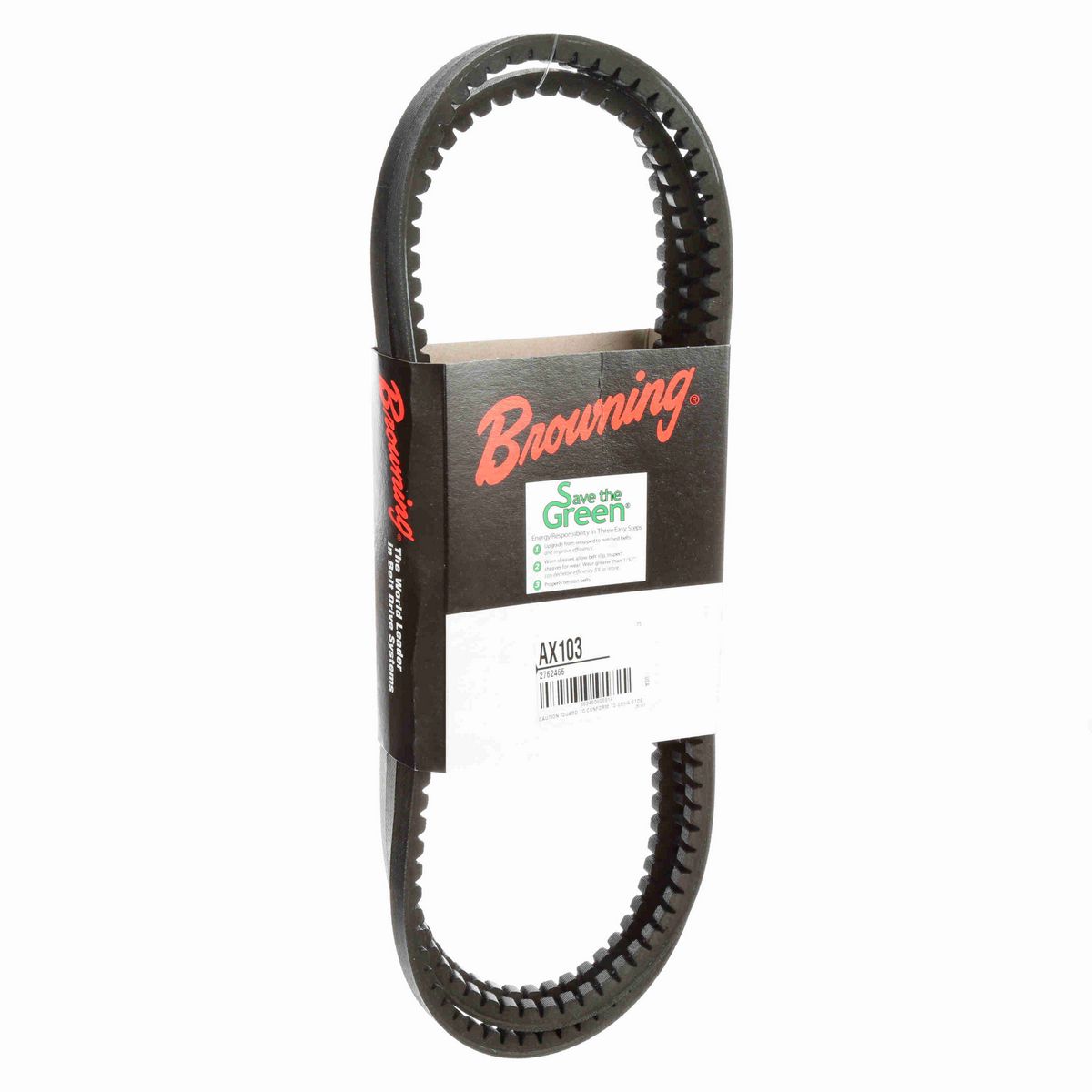 Browning EPDM Notched Belt 98% Efficient - AX103