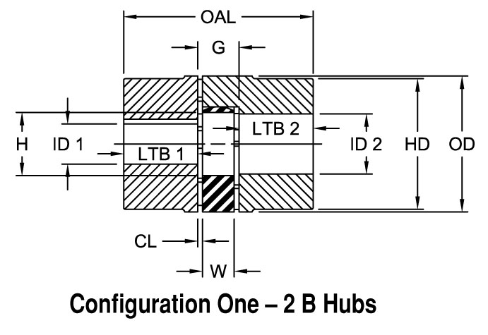 Curved Jaw Coupling Hub w/ Keyway Timken 68514477499