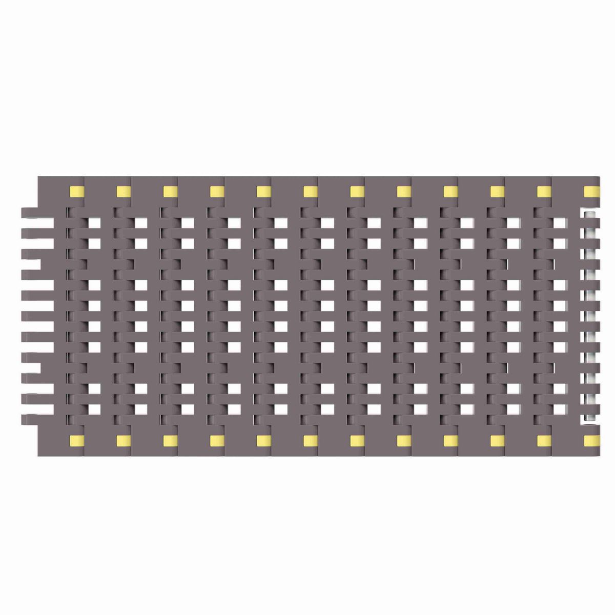 Rexnord 8506 Straight Running Flush Grid, Material: Brown High Performance, Width: 4.5in, Pitch: 0.75in - 81418171