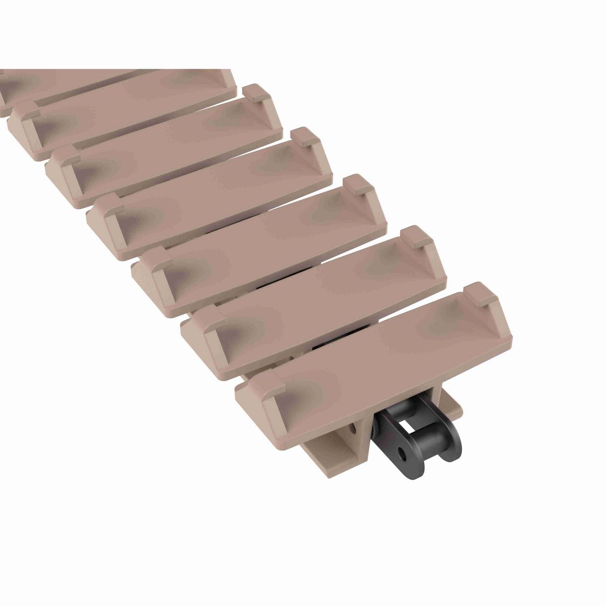 Rexnord 1873TAB SideGrip™ Side-flexing, Material: Tan Low Friction, Width: 3.75in, Pitch: 1.5in - 114-676-1