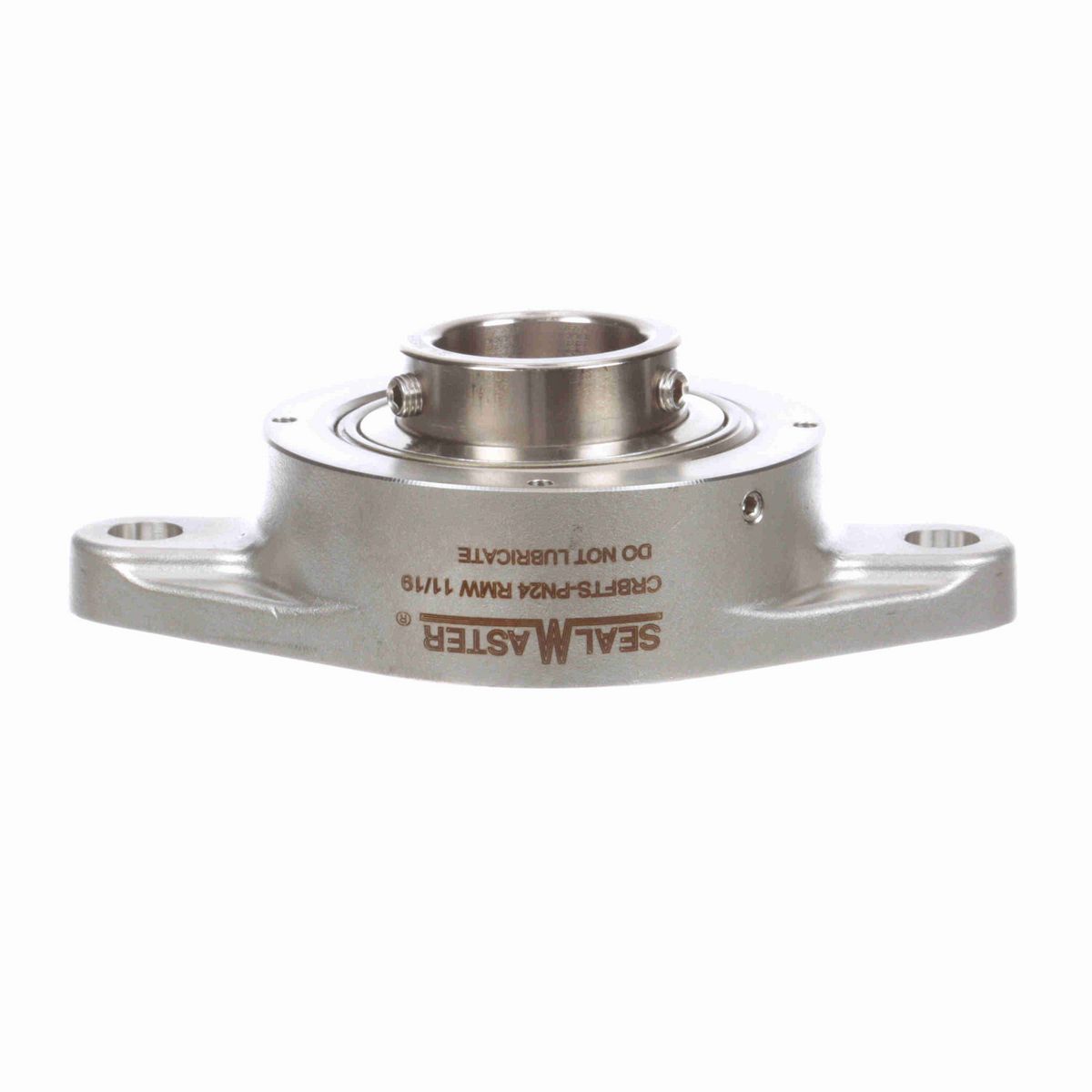 Sealmaster Mounted Stainless Steel Two Bolt Flange Ball Bearing - 52100 Bearing Steel, Phosphorus Nickel Coated - Setscrew Lock - Corrosion Resistant - Reduced Maintenance - Lubed for Life - CRBFTS-PN24 RMW