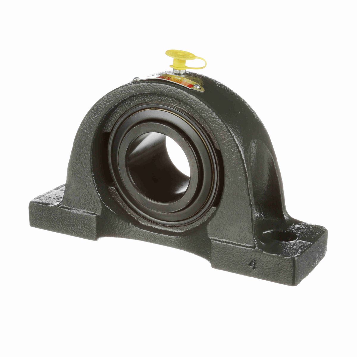 Sealmaster Mounted Cast Iron Two Bolt Pillow Block Ball Bearing - 52100 Bearing Steel, Black Oxided - Setscrew Lock - NP-28