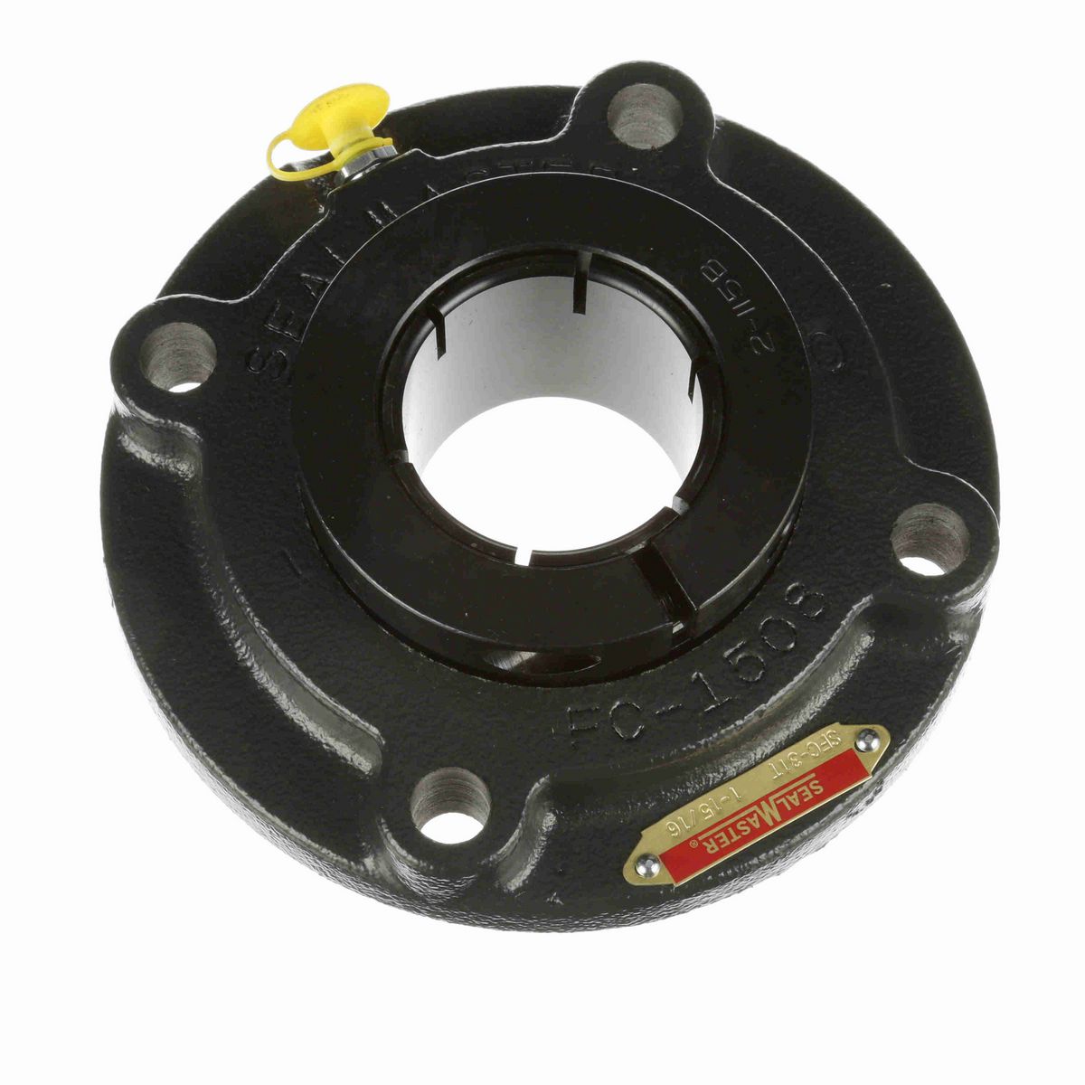 Sealmaster Mounted Cast Iron Flange Cartridge Ball Bearing - 52100 Bearing Steel, Black Oxided - Concentric Lock - SFC-31T