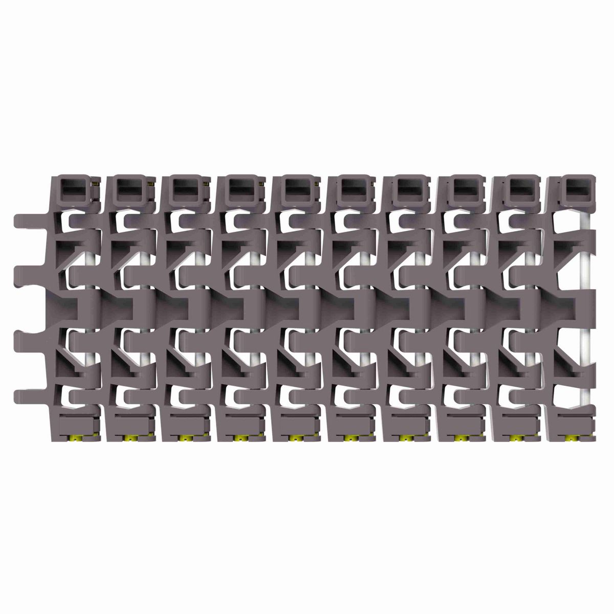 Rexnord 7956GT Side-flexing Flush Grid, Material: Brown High Performance, Width: 6in, Pitch: 1.25in - 81449961