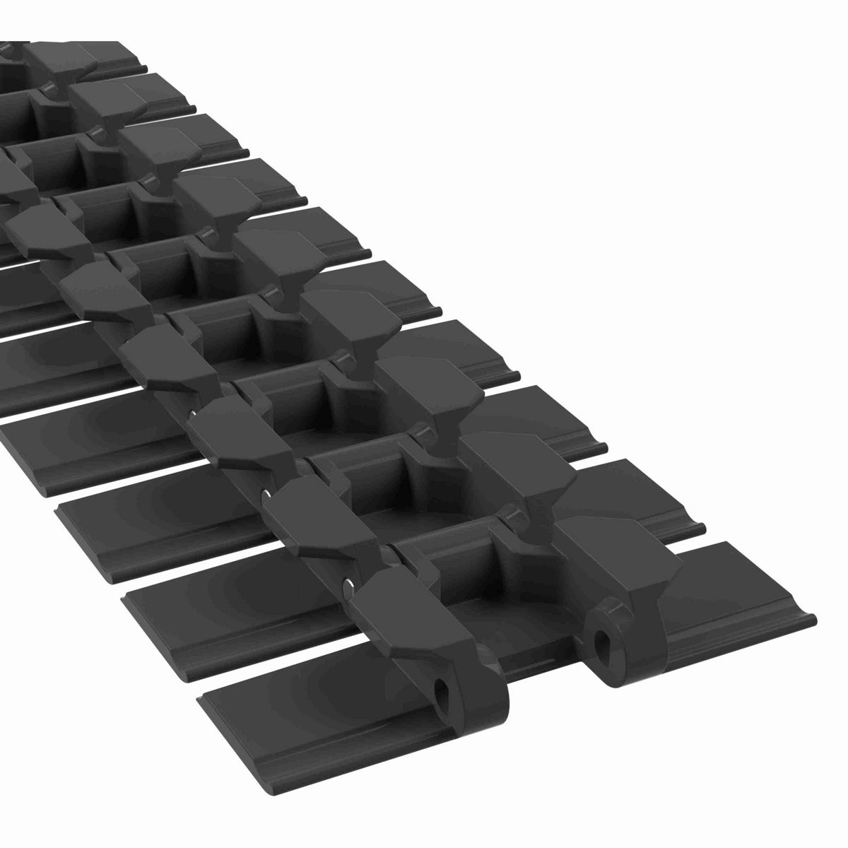 Rexnord 880TAB Side-flexing Solid Top, Material: Black Melt Resistant, Width: 4.5in, Pitch: 1.5in - MR880TK4.50