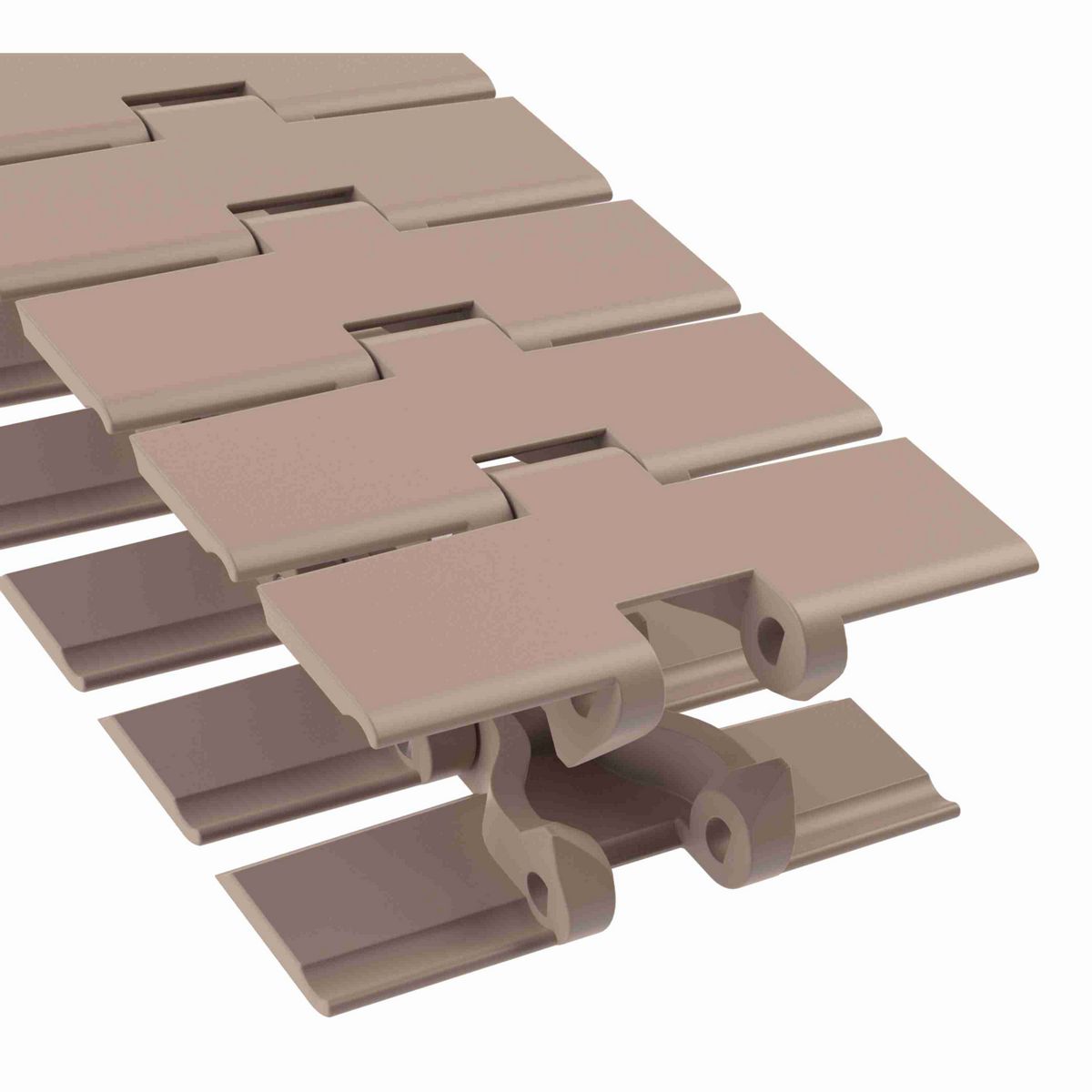 Rexnord 880B Side-flexing Solid Top, Material: Tan Low Friction, Width: 4.5in, Pitch: 1.5in - LF880K4-1/2