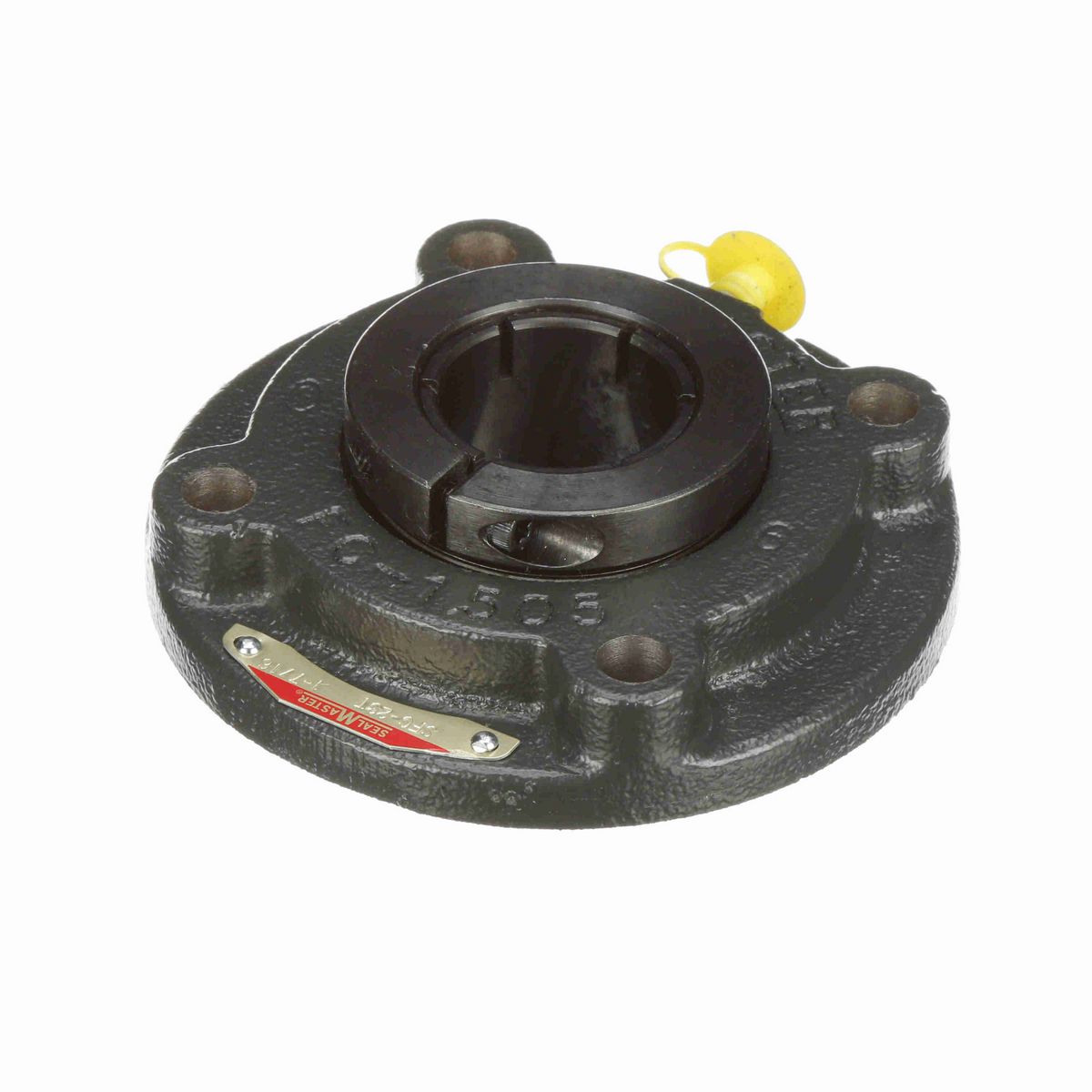 Sealmaster Mounted Cast Iron Flange Cartridge Ball Bearing - 52100 Bearing Steel, Black Oxided - Concentric Lock - SFC-23T
