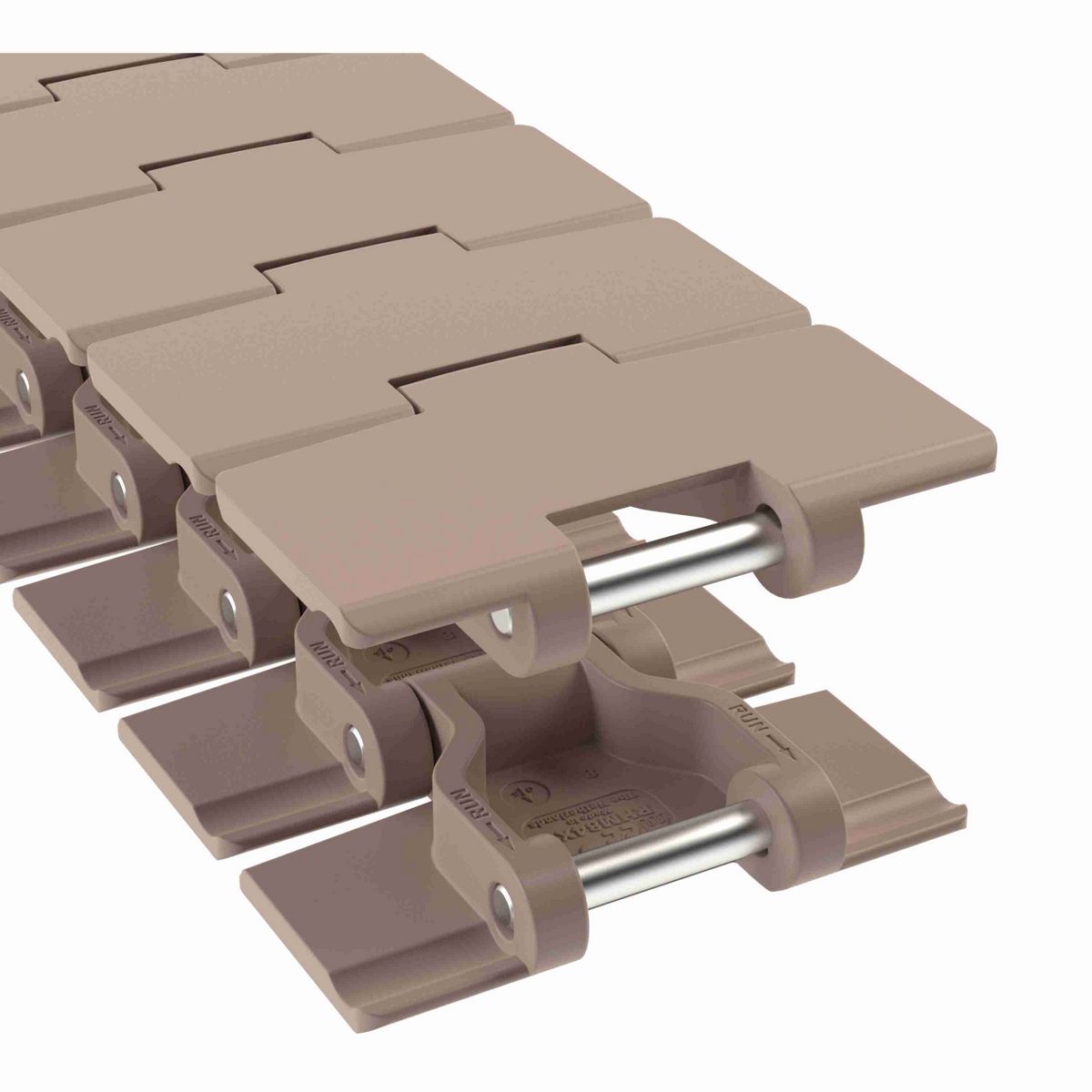 Rexnord 880M Side-flexing Solid Top, Material: Tan Low Friction, Width: 84mm, Pitch: 1.5in - 781.10.13