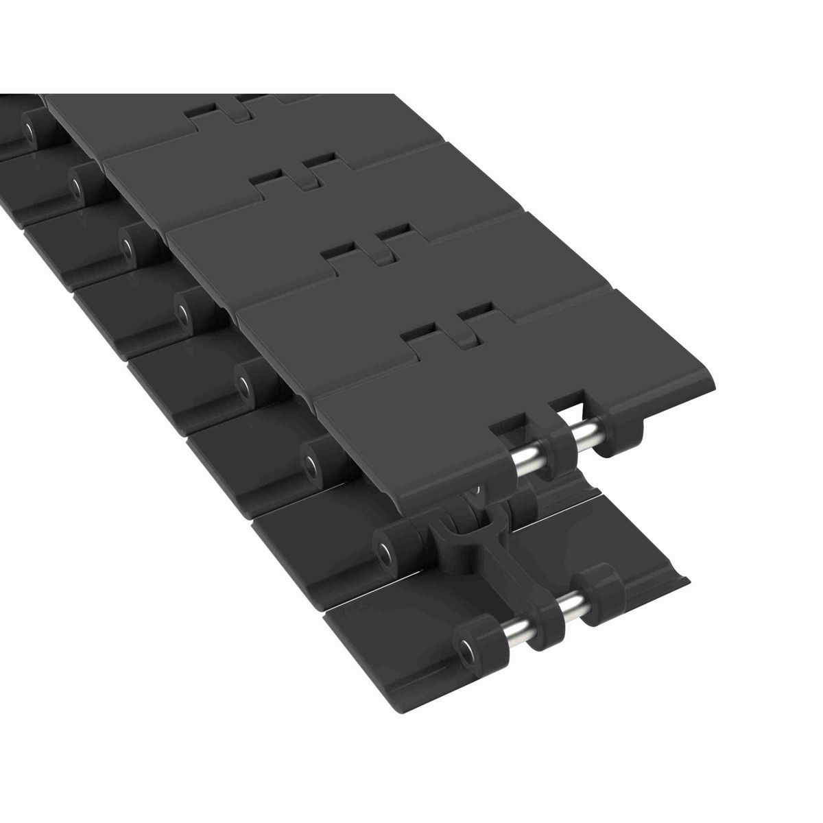 Rexnord 820 Straight Running Solid Top, Material: Black Wear Resistant, Width: 4in, Pitch: 1.5in - 81406631