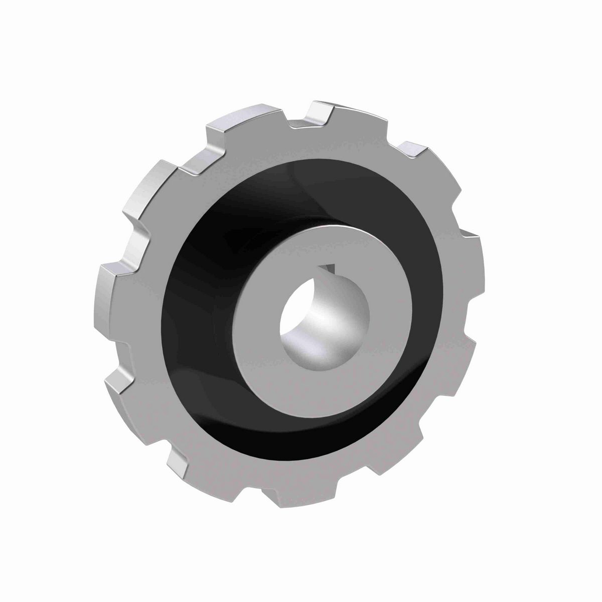 Rexnord 880 Series Solid One Piece Cast Iron Sprocket with 11 Teeth and a 1in Round Shaft-Ready Bore with Keyway & Setscrew - 401-209-3