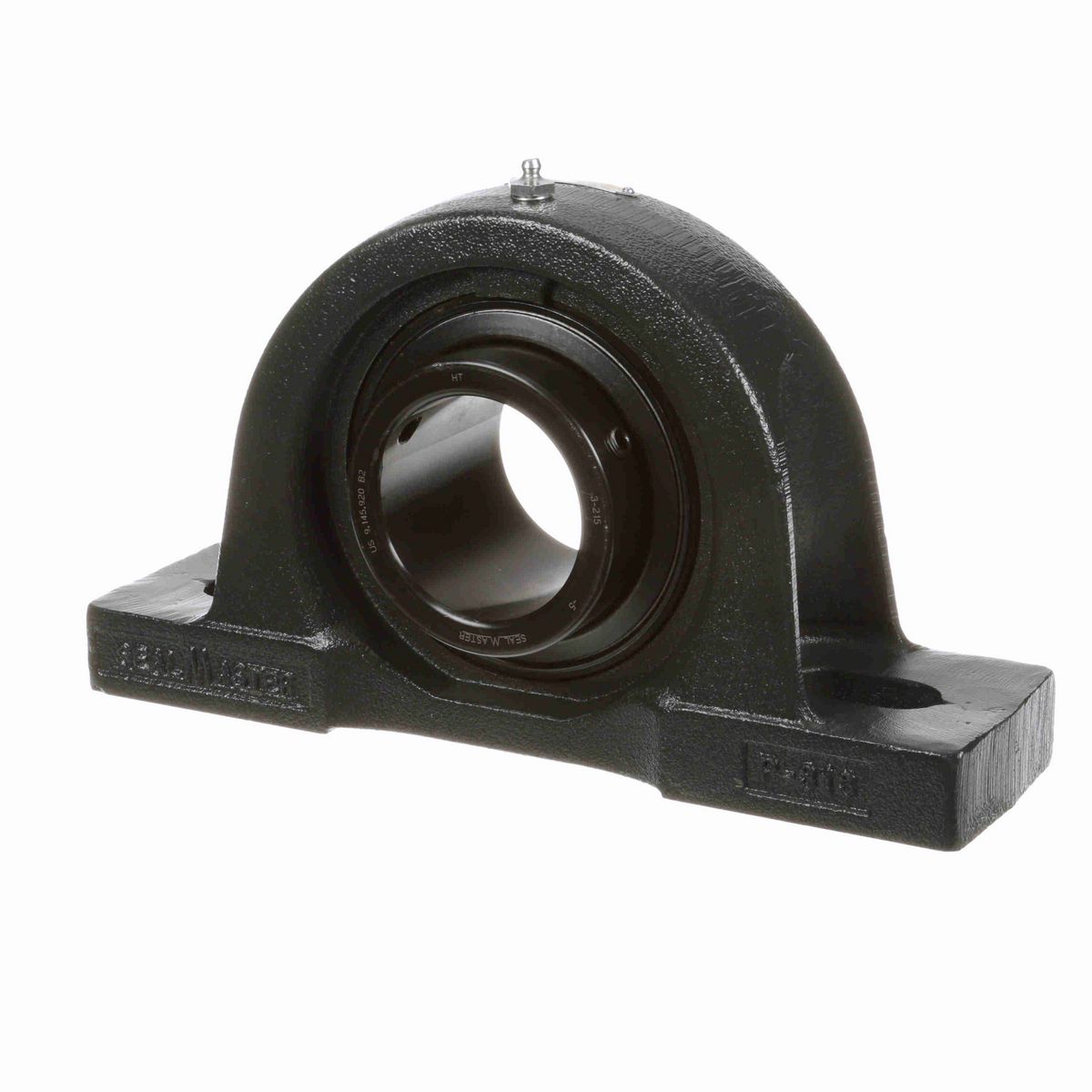Sealmaster Mounted Cast Iron Two Bolt Pillow Block Ball Bearing - 52100 Bearing Steel, Black Oxided - Setscrew Lock - Air Handling Housing Fit, Noise Tested - MP-47 CXU