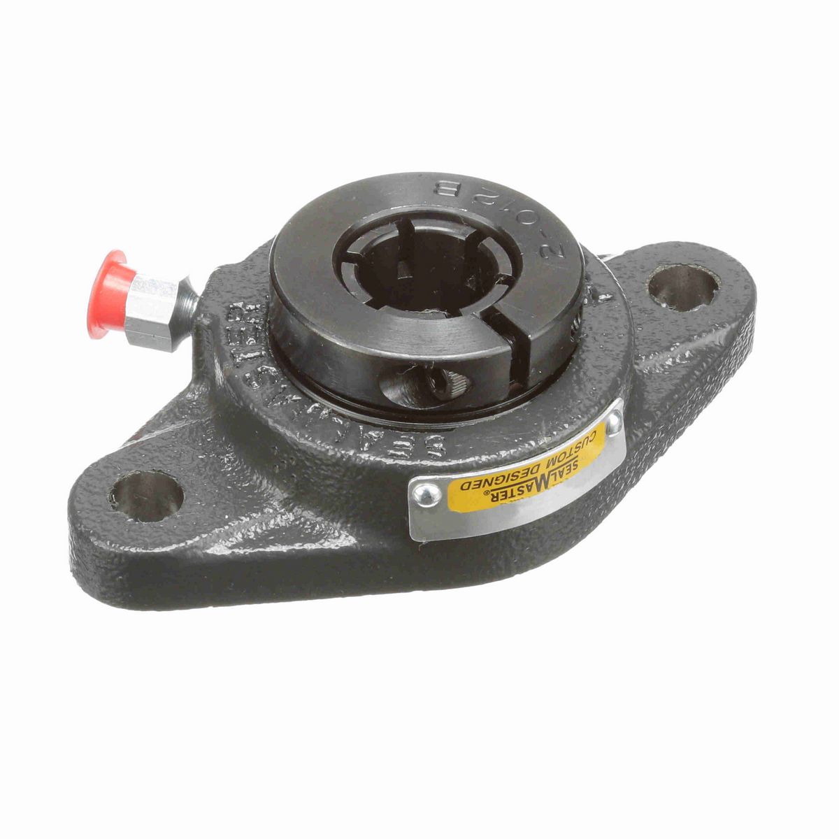 Sealmaster Mounted Cast Iron Two Bolt Flange Ball Bearing - 52100 Bearing Steel, Black Oxided - Concentric Lock - Extra Low Drag - SFT-16T XLO
