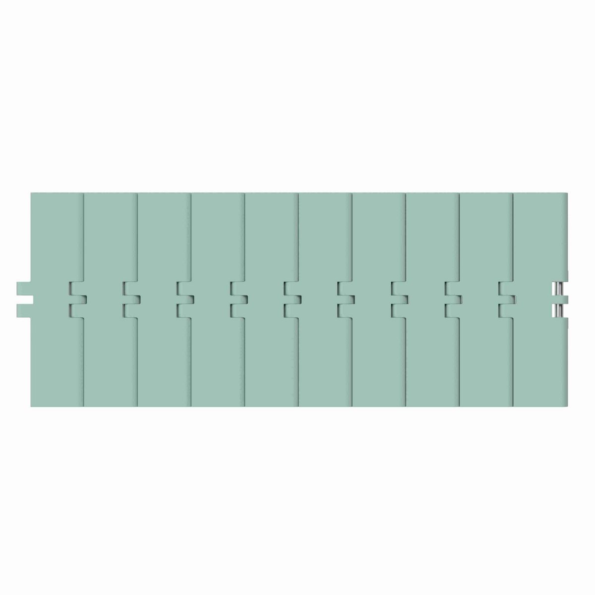 Rexnord 820 Straight Running Solid Top, Material: Heat Stabilized (Green), Width: 7.5in, Pitch: 1.5in - 81426855