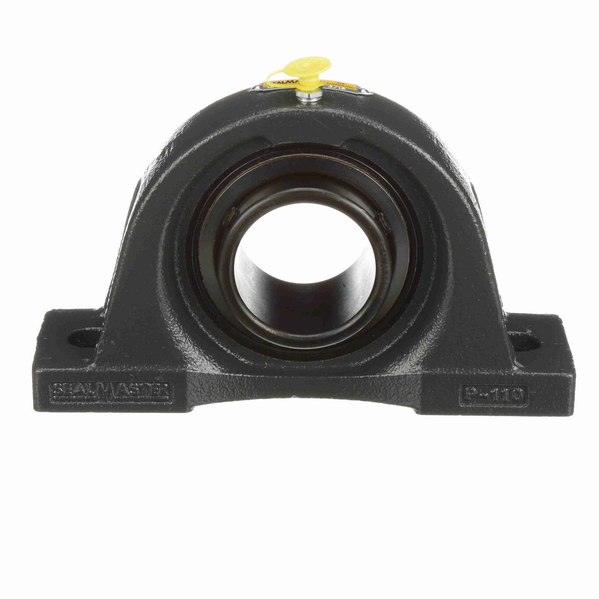Sealmaster Mounted Cast Iron Two Bolt Pillow Block Ball Bearing - 52100 Bearing Steel, Black Oxided - Setscrew Lock - Air Handling Housing Fit, Noise Tested - NP-35 CXU