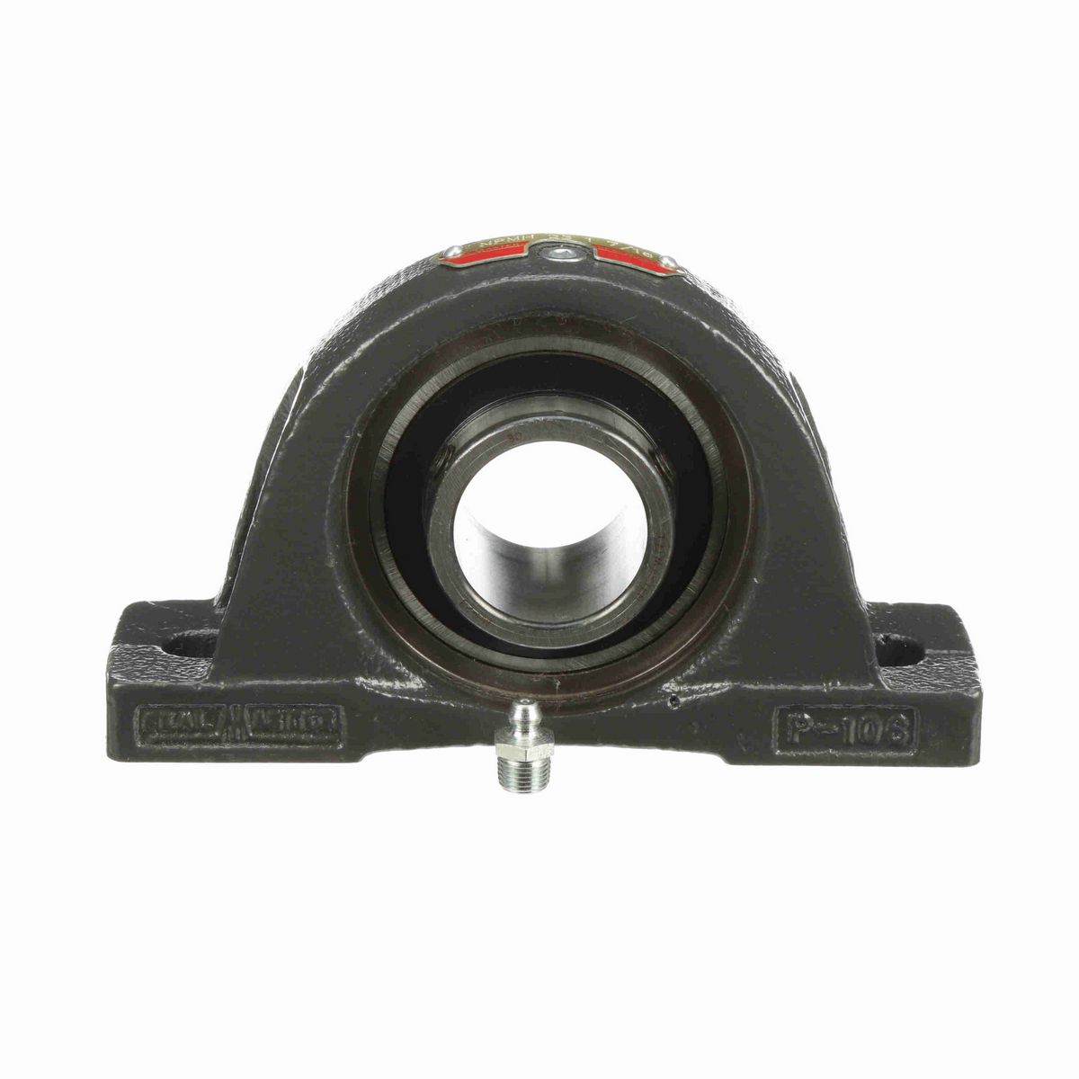 Sealmaster Mounted Cast Iron Two Bolt Pillow Block Ball Bearing - 52100 Bearing Steel, Black Oxided - Setscrew Lock - NPMH-23