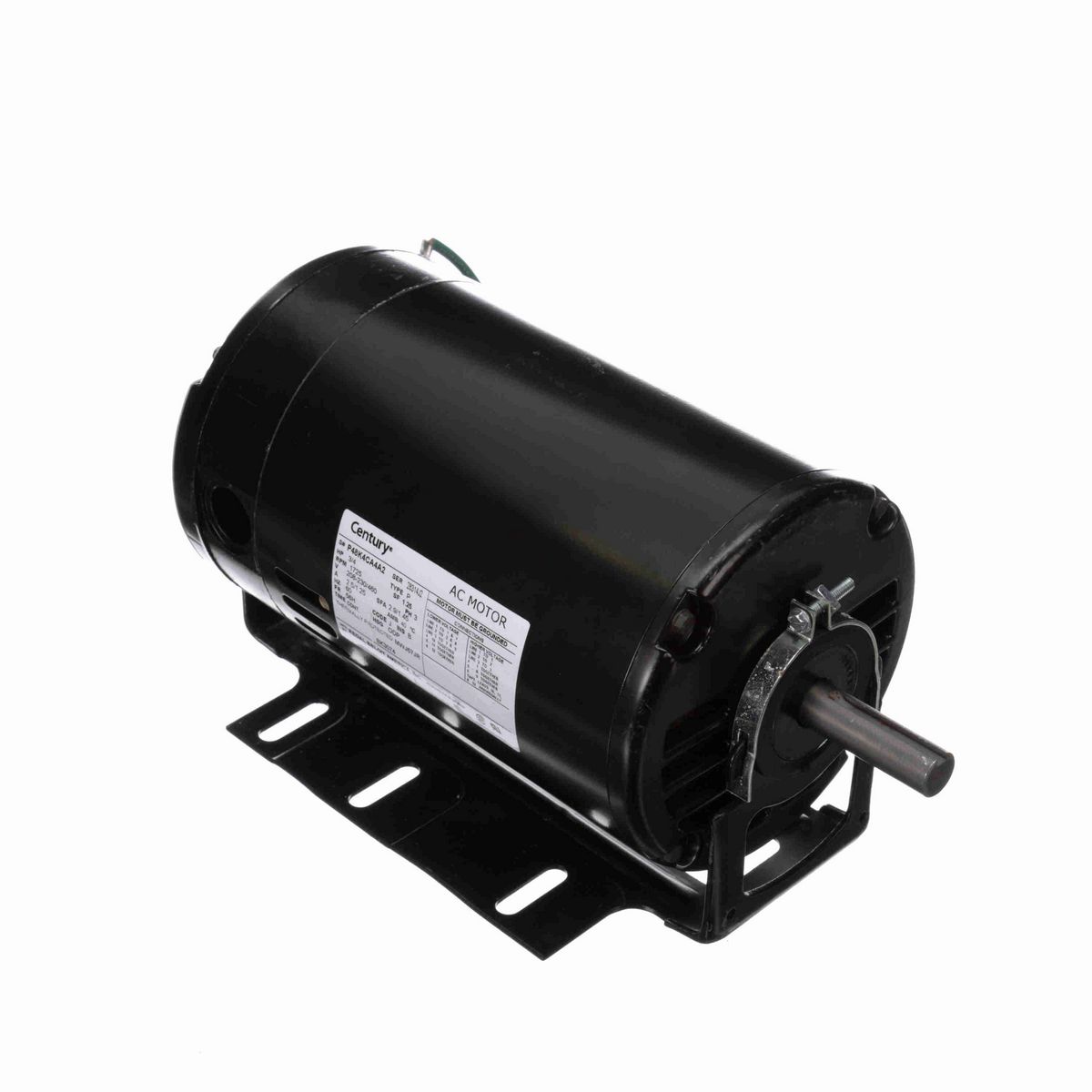 Century Fan and Blower Motor, 3/4 HP, 3 Ph, 60 Hz, 208-230/460 V, 1800 RPM, 56H Frame, ODP - BK3074