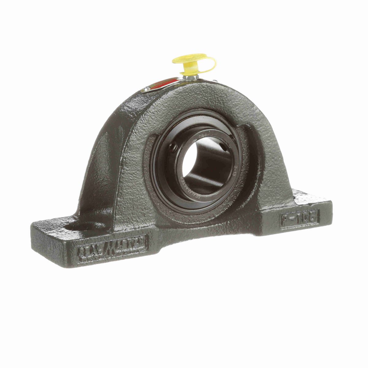 Sealmaster Mounted Cast Iron Two Bolt Pillow Block Ball Bearing - 52100 Bearing Steel, Black Oxided - Setscrew Lock - NP-19
