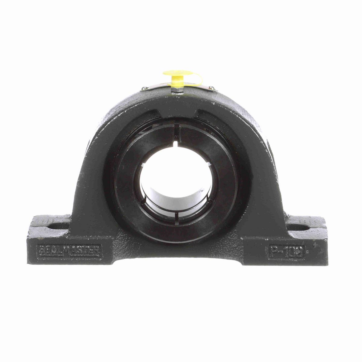 Sealmaster Mounted Cast Iron Two Bolt Pillow Block Ball Bearing - 52100 Bearing Steel, Black Oxided - Concentric Lock - NP-28TC