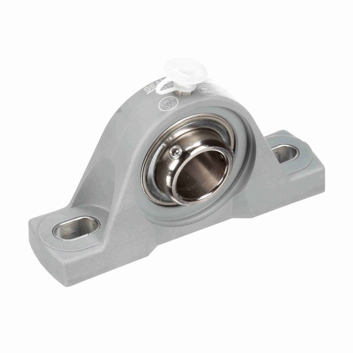 Sealmaster Mounted Composite Two Bolt Pillow Block Ball Bearing - 52100 Bearing Steel, Phosphorus Nickel Coated - Setscrew Lock - Corrosion Resistant - CRPC-PN20R